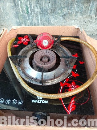রেগুলেটর পাইপসহ নতুন গ্যাসের চুলা